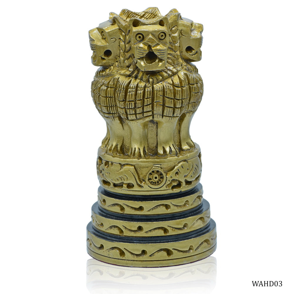 Gift To Love | Wooden Ashoka Head Decoration | Color : Antique | Size : 6 Inch | Code : WAHD03