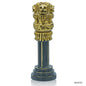Gift To Love | Wooden Ashoka Pillar Decoration | Color : Antique | Size : 6 Inch | Code : WAPD01