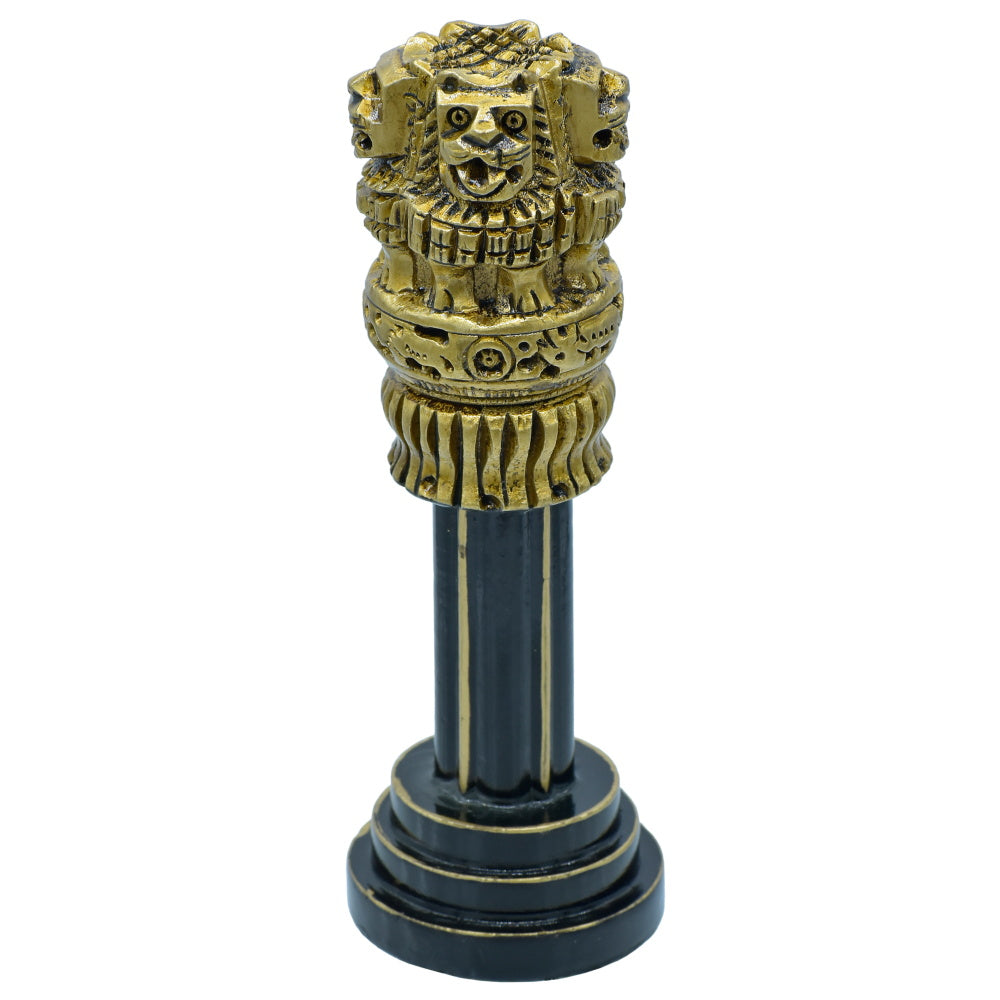 Gift To Love | Wooden Ashoka Pillar Decoration | Color : Antique | Size : 6 Inch | Code : WAPD01