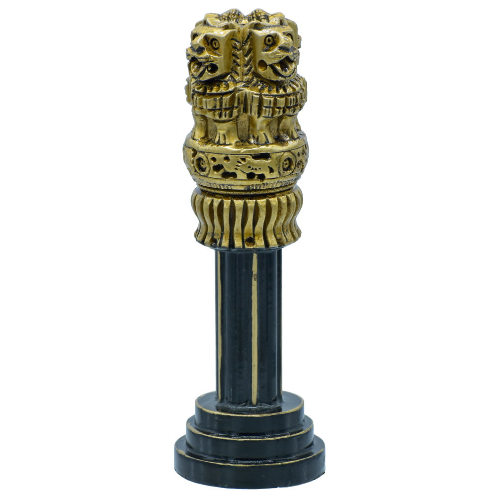 Gift To Love | Wooden Ashoka Pillar Decoration | Color : Antique | Size : 6 Inch | Code : WAPD01