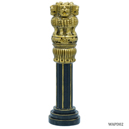 Gift To Love | Wooden Ashoka Pillar Decoration | Color : Antique | Size : 8 Inch | Code : WAPD02