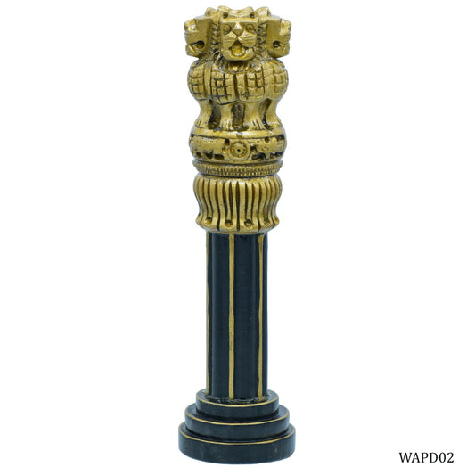 Gift To Love | Wooden Ashoka Pillar Decoration | Color : Antique | Size : 8 Inch | Code : WAPD02