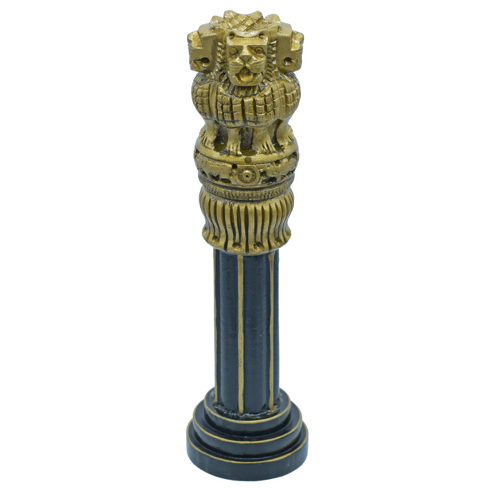 Gift To Love | Wooden Ashoka Pillar Decoration | Color : Antique | Size : 8 Inch | Code : WAPD02