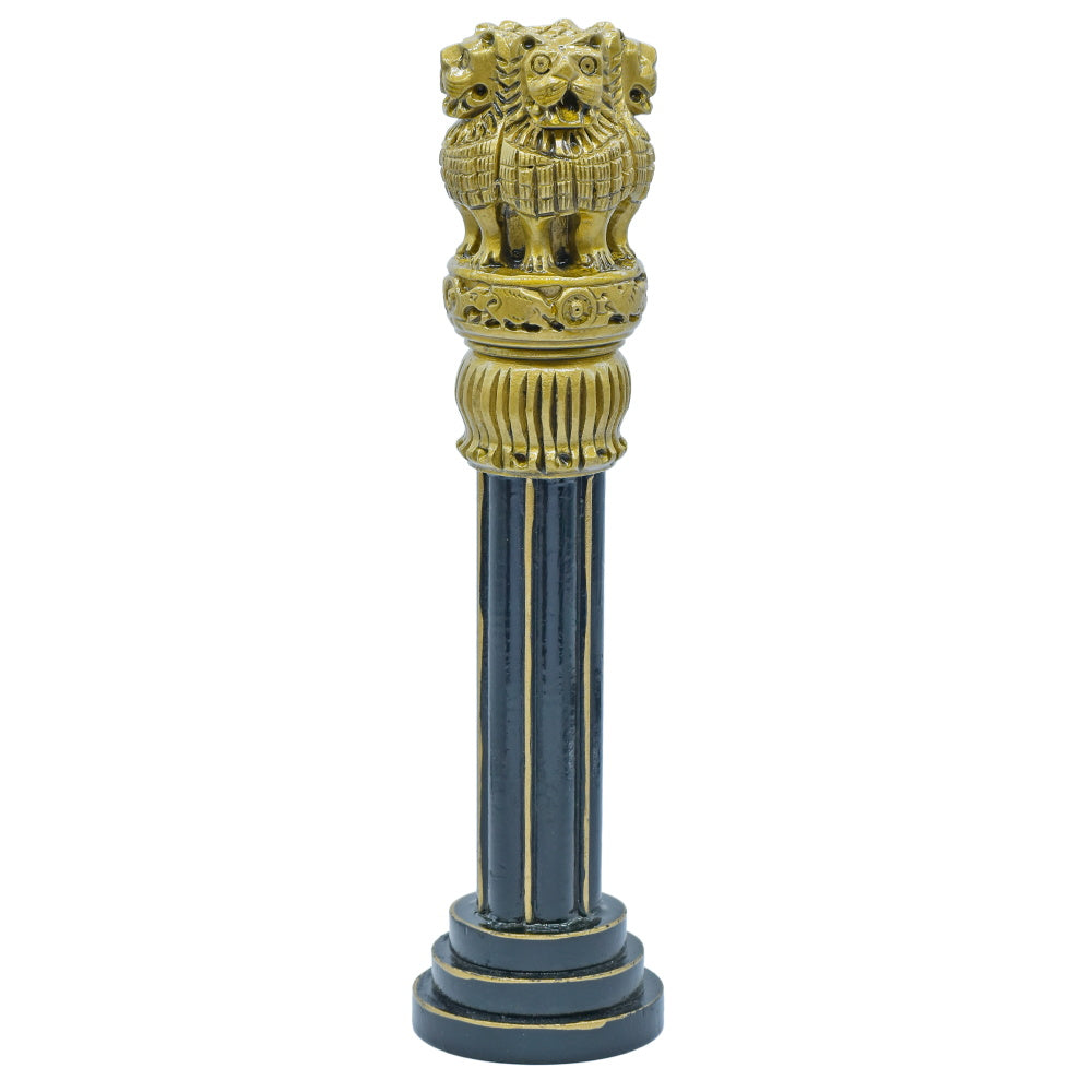 Gift To Love | Wooden Ashoka Pillar Decoration | Color : Antique | Size : 10 Inch | Code : WAPD03