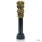 Gift To Love | Wooden Ashoka Pillar Decoration | Color : Antique | Size : 12 Inch | Code : WAPD04