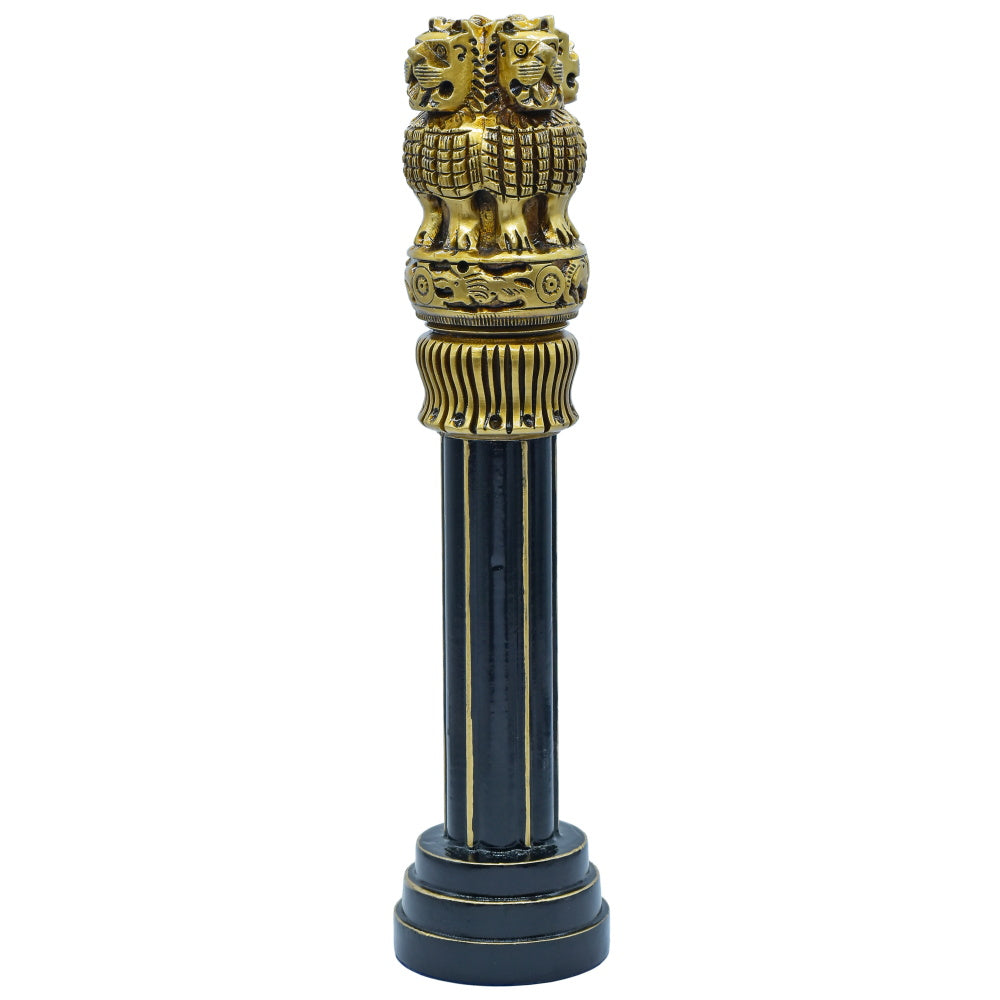 Gift To Love | Wooden Ashoka Pillar Decoration | Color : Antique | Size : 12 Inch | Code : WAPD04
