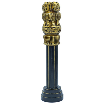 Gift To Love | Wooden Ashoka Pillar Decoration | Color : Antique | Size : 12 Inch | Code : WAPD04