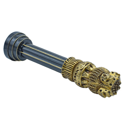 Gift To Love | Wooden Ashoka Pillar Decoration | Color : Antique | Size : 12 Inch | Code : WAPD04
