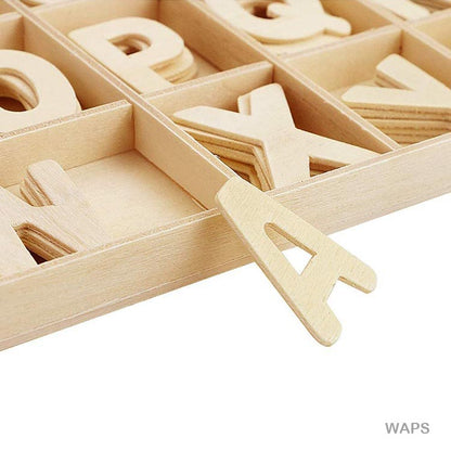 Gift To Love | Wooden Alphabet Plain | Size : Small | Code : WAPS