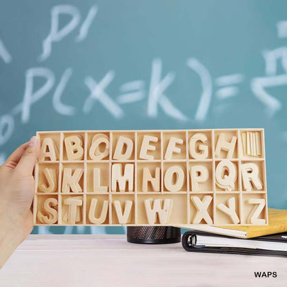Gift To Love | Wooden Alphabet Plain | Size : Small | Code : WAPS