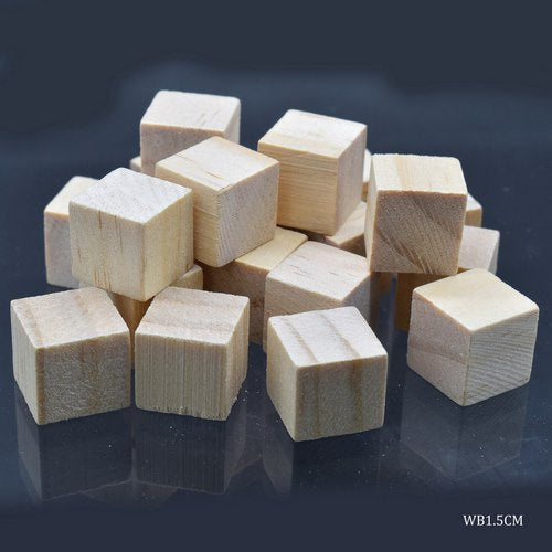 Gift To Love | Wooden Block Square 1.5CM 20Pcs | Code : WB1.5CM