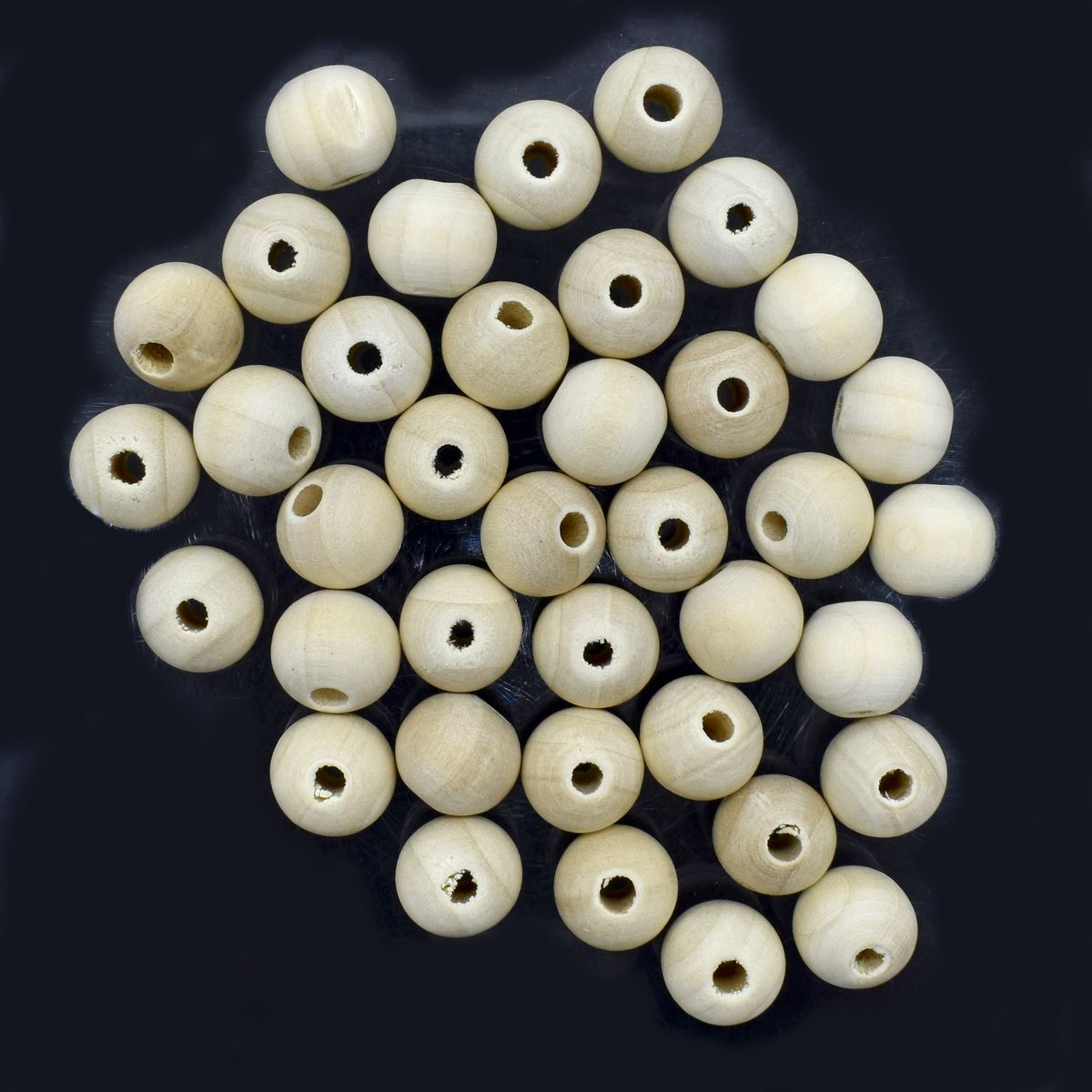Gift To Love | Wooden Beads | Size : 12 Mm | Pcs : 20 Gm | Code : WB12MM