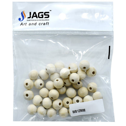 Gift To Love | Wooden Beads | Size : 12 Mm | Pcs : 20 Gm | Code : WB12MM