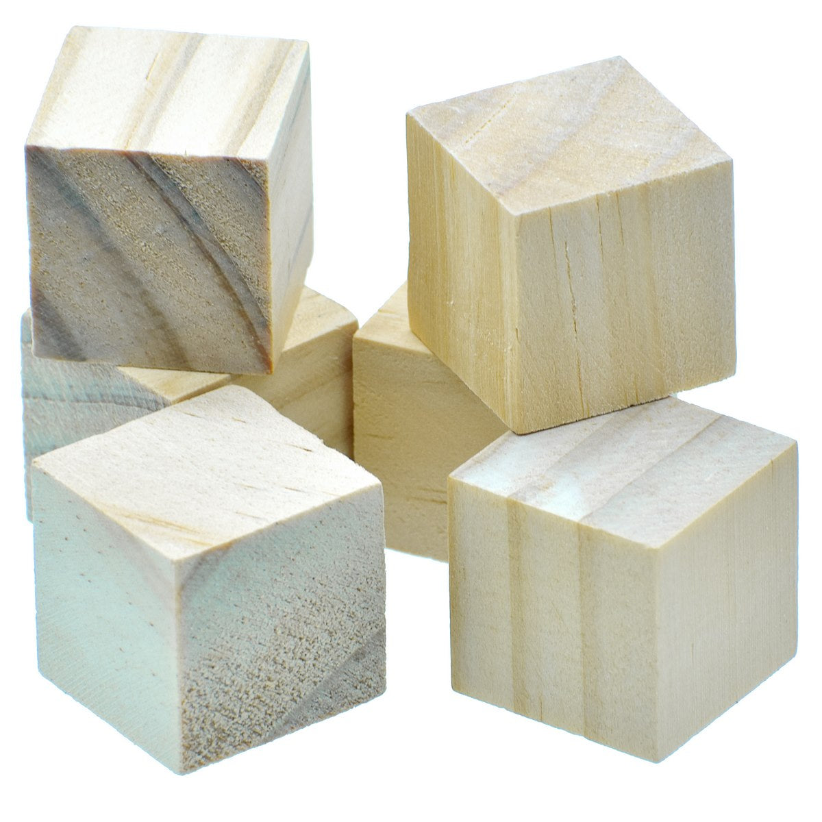 Gift To Love | Wooden Block Square | Size : 2.5 Cm | Pcs : 6 Pcs | Code : WB2.5CM