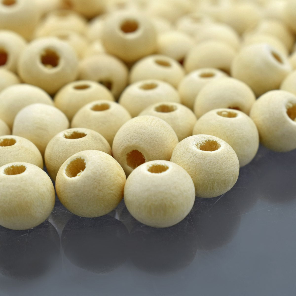 Gift To Love | Wooden Beads | Size : 8 Mm | Pcs : 20 Gm | Code : WB8MM