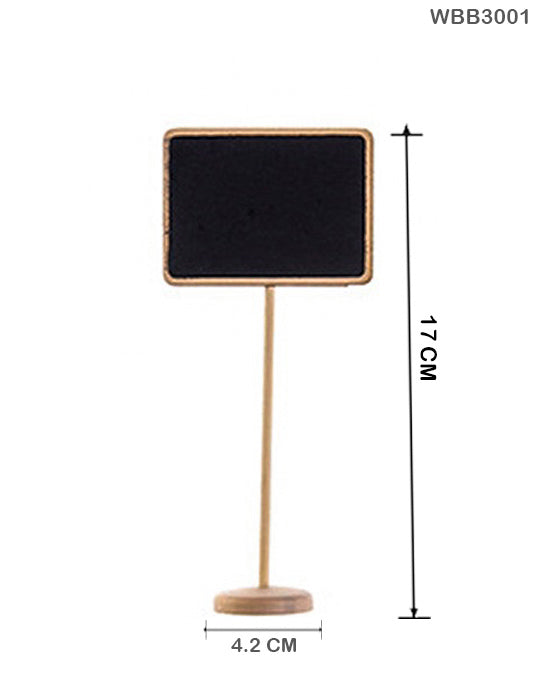 Wooden Black Board With Stand 17 cm X 4.2 cm
