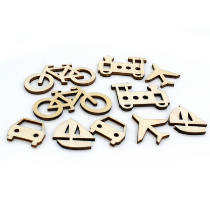 Gift To Love | Wooden Craft Travel Vehicle Design Big | Pcs : 10 Pcs | Code : WC-10