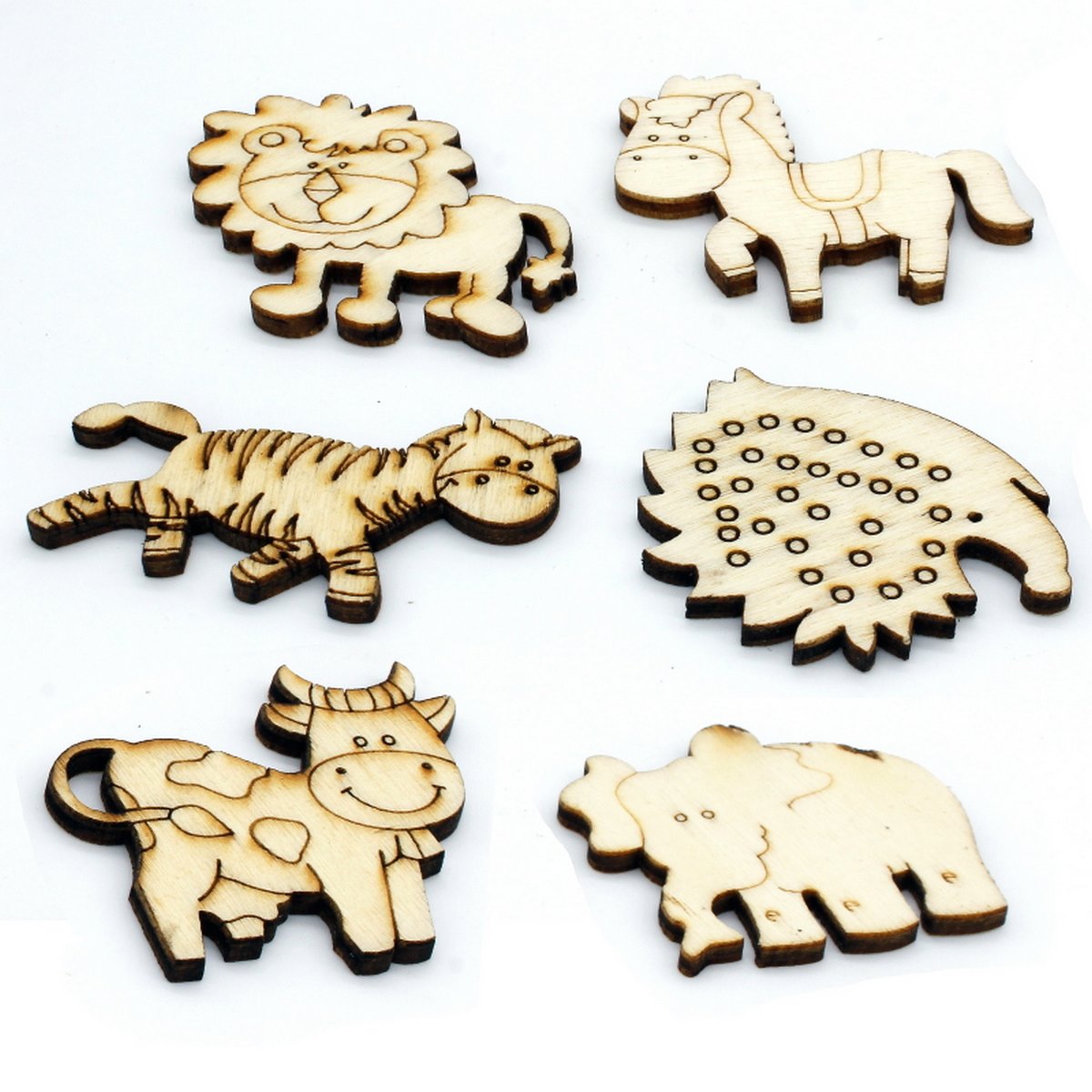 Gift To Love | Wooden Craft Animal Design Big | Pcs : 6 Pcs | Code : WC-5