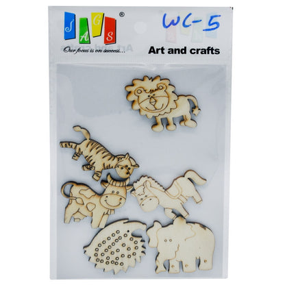 Gift To Love | Wooden Craft Animal Design Big | Pcs : 6 Pcs | Code : WC-5