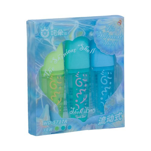 Gift To Love | The Shiniest Shell Glitter Marker Tube 3 Colors | Code : WD-5717A