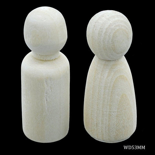 Gift To Love | Wooden Doll Raja & Rani | Size : 53 Mm | Pcs : 2 Pcs | Code : WD53MM