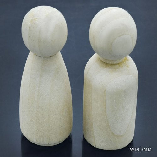 Gift To Love | Wooden Doll Raja & Rani 2Pcs | Code : WD63MM