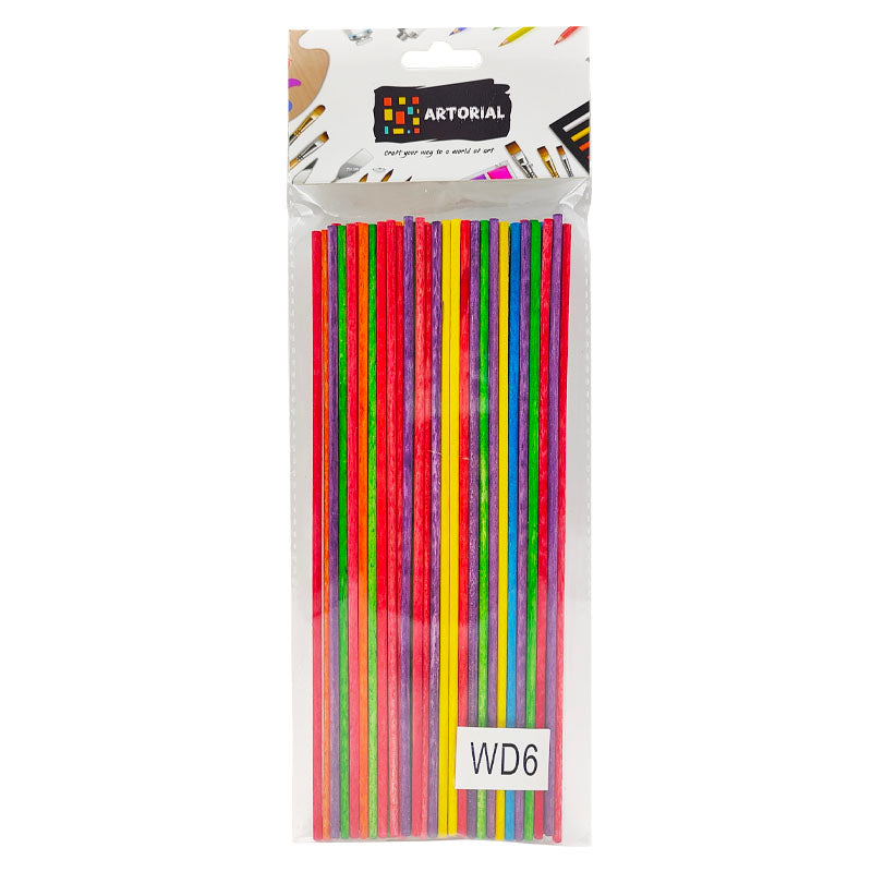 Wood Stick Color 0.3 cm X 20 cm (50 Pcs in 1 Packet)