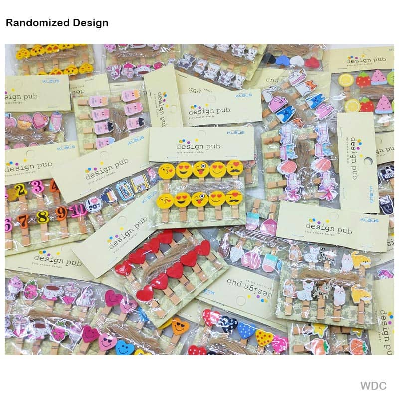 Gift To Love | Wooden Design Fancy Clip | Pcs : 1 Packet | Code : WDC