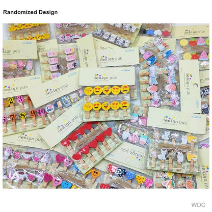 Gift To Love | Wooden Design Fancy Clip | Pcs : 1 Packet | Code : WDC