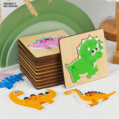 Gift To Love | Dinosaur 3d Puzzle | Size : 11 X 11 Cm | Code : WDINO11