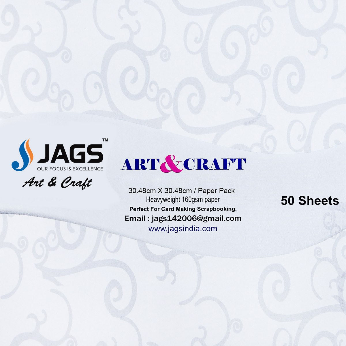Gift To Love | Paper | Color : White | Size : 6X6 | Pcs : 50 Sheets | Code : WEP66X50