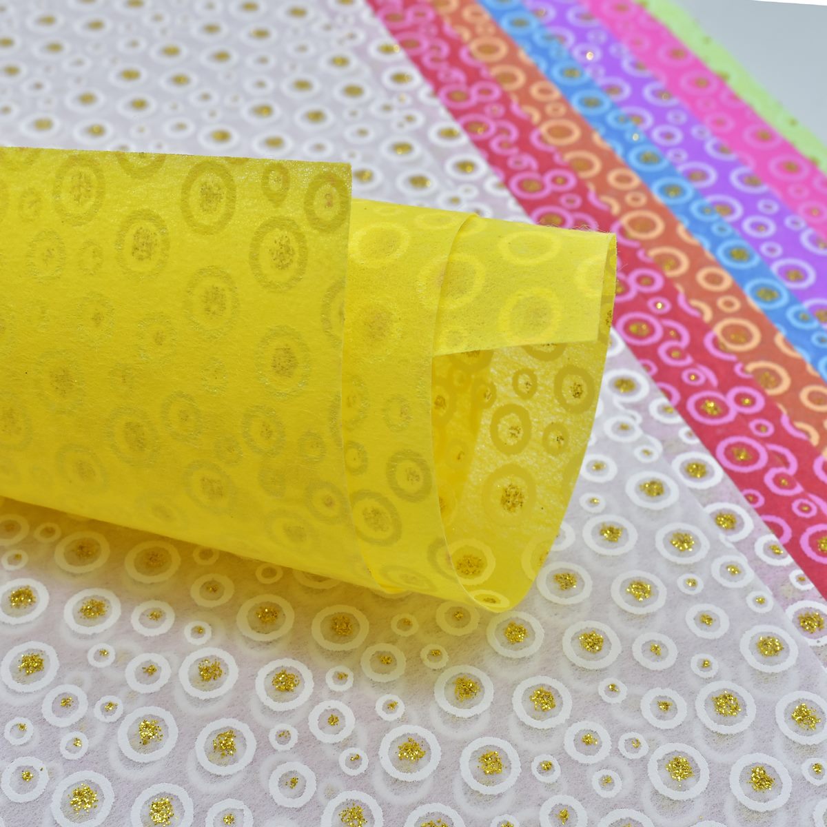 Gift To Love | A4 Non Woven Paper Glitter Polka Dot | Code : WF-4