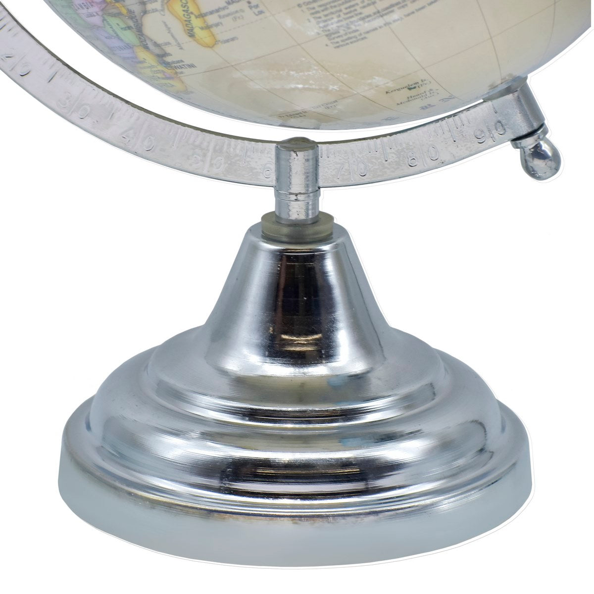 Gift To Love | World Globe Decorative | Color : Antique Silver | Size : 8 Inch | Code : WGAW8IN