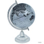 Gift To Love | World Globe Decorative | Color : Black Silver | Size : 8 Inch | Code : WGDBS8IN