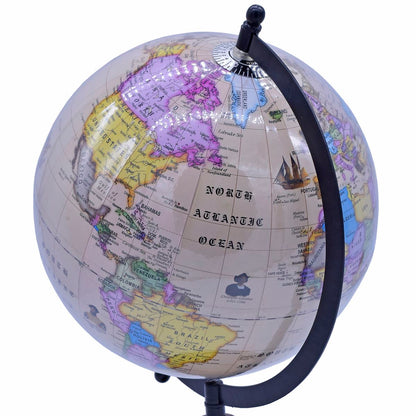 Gift To Love | World Globe Decorative | Color : Cream | Size : 8 Inch | Code : WGDCW8IN