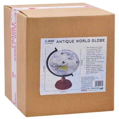 Gift To Love | World Globe Decorative | Color : Cream | Size : 8 Inch | Code : WGDCW8IN