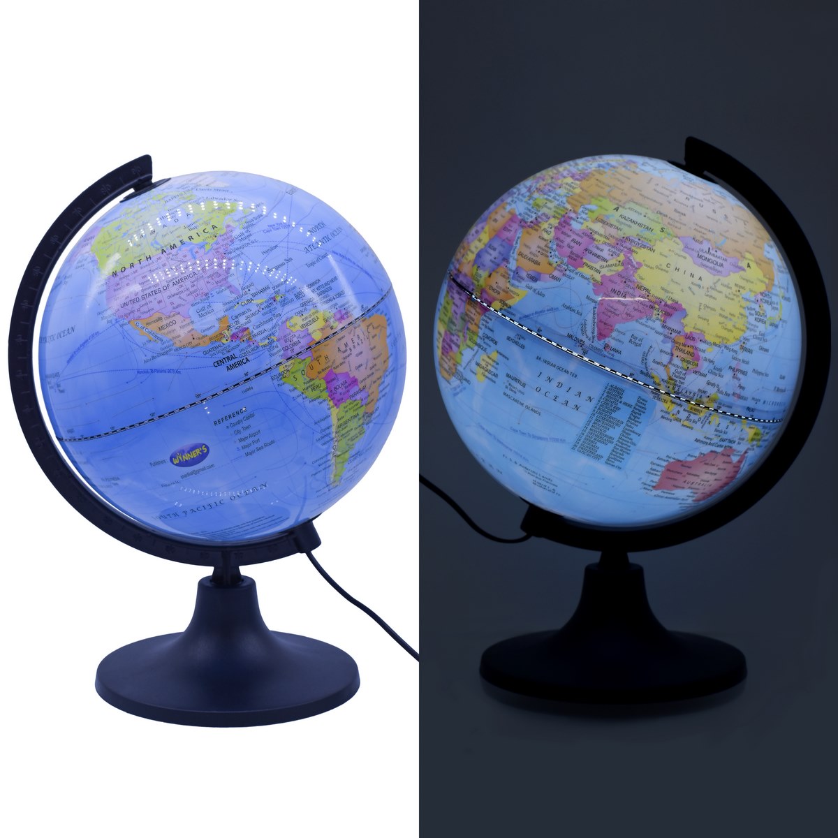 Gift To Love | World Globe Ornate | Color : Blue | Size : 10 Inch | Code : WGOB10IN