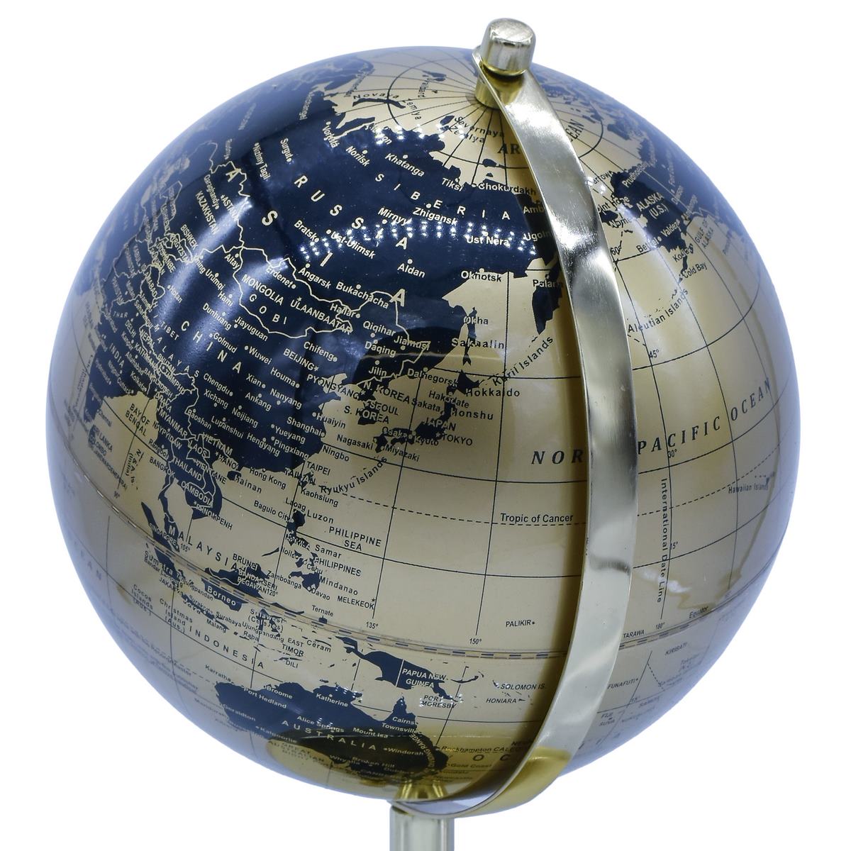 Gift To Love | World Globe Prime | Color : Black Gold | Size : 8 Inch | Code : WGPBGD8IN