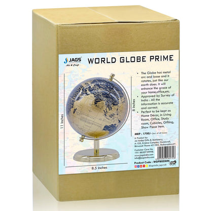 Gift To Love | World Globe Prime | Color : Black Gold | Size : 8 Inch | Code : WGPBGD8IN