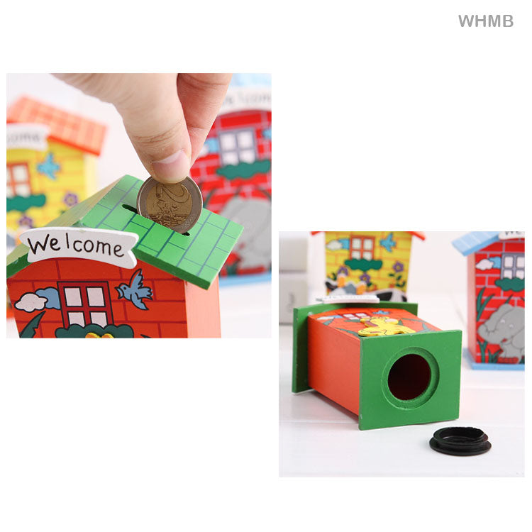 Gift To Love | Wooden House Money Bank | Code : WHMB