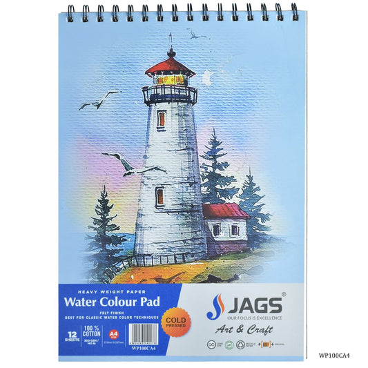 Gift To Love | Watercolor Pad 100% Cotton A4 | Pcs : 12 Sheets | Code : WP100CA4
