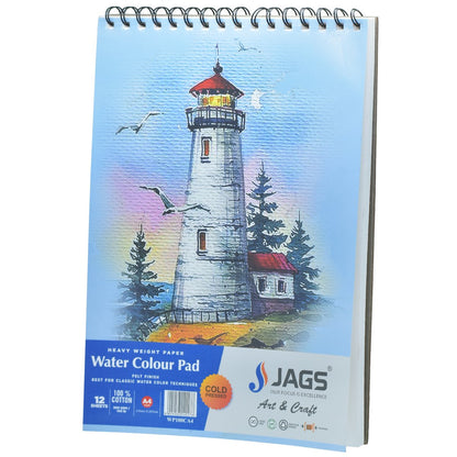 Gift To Love | Watercolor Pad 100% Cotton A4 | Pcs : 12 Sheets | Code : WP100CA4