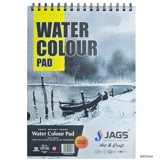 Gift To Love | Watercolor Pad 25% Cotton A4 | Pcs : Pack Of 12 Sheets | Code : WP25CA4