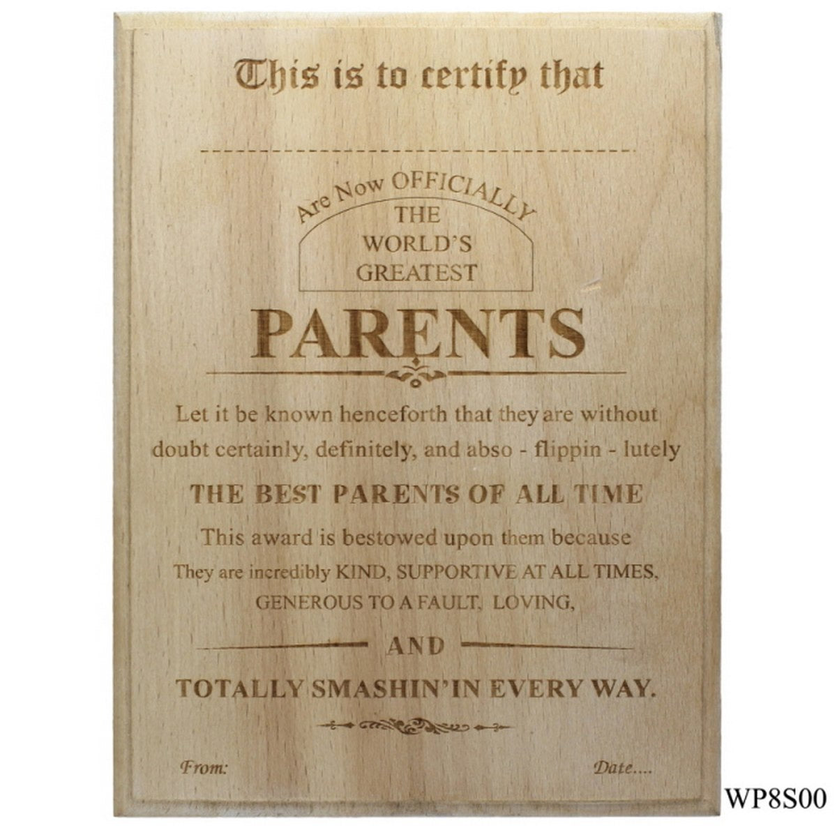 Gift To Love | Wooden Plate Photo | Size : 6 Inch X 8 Inch | Code : WP8S00