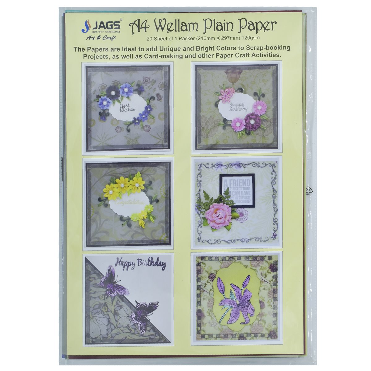 Gift To Love | Wellam Paper Multi Colour A4 | Size : A4 | Pcs : 20 Pcs | Code : WPMA00