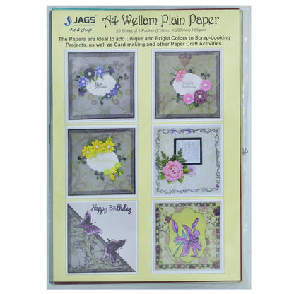 Gift To Love | Wellam Paper Multi Colour A4 | Size : A4 | Pcs : 20 Pcs | Code : WPMA00