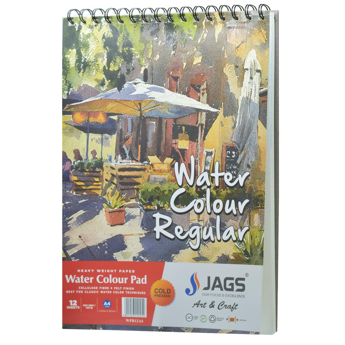 Gift To Love | Watercolor Pad Regular A4 | Pcs : Pack Of 12 Sheets | Code : WPR12A4