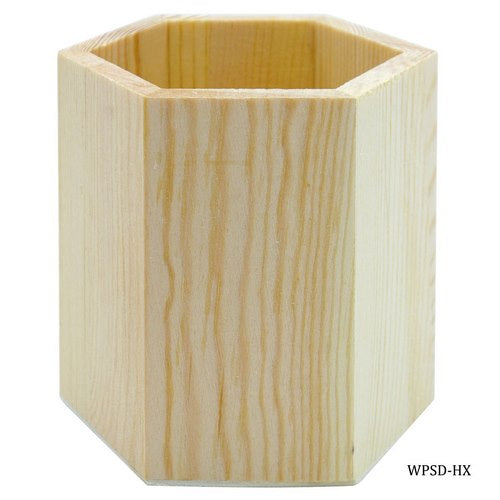 Gift To Love | Wooden Pen Stand Decoupage Hexagon | Code : WPSD-HX