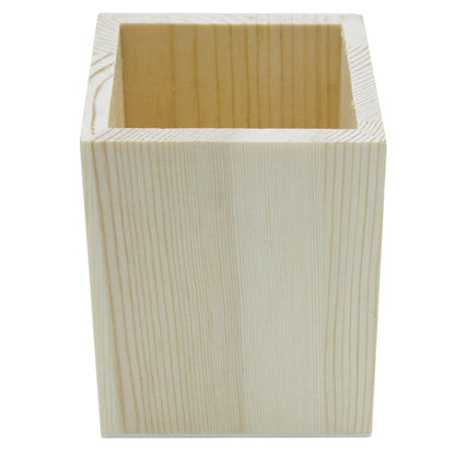 Gift To Love | Wooden Pen Stand Plain Square | Size : Small | Code : WPSP01
