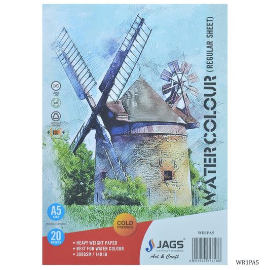 Gift To Love | Watercolor Sheet Regular A5 | Size : A5 | Pcs : Pack Of 20 Sheets | Code : WR1PA5